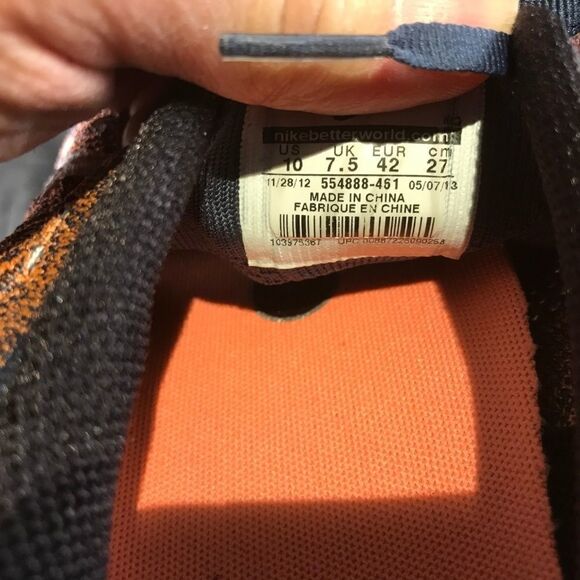 Mint Condition NIKE FLYKNIT LUNAR 1 orange navy 10 - Picture 2 of 8